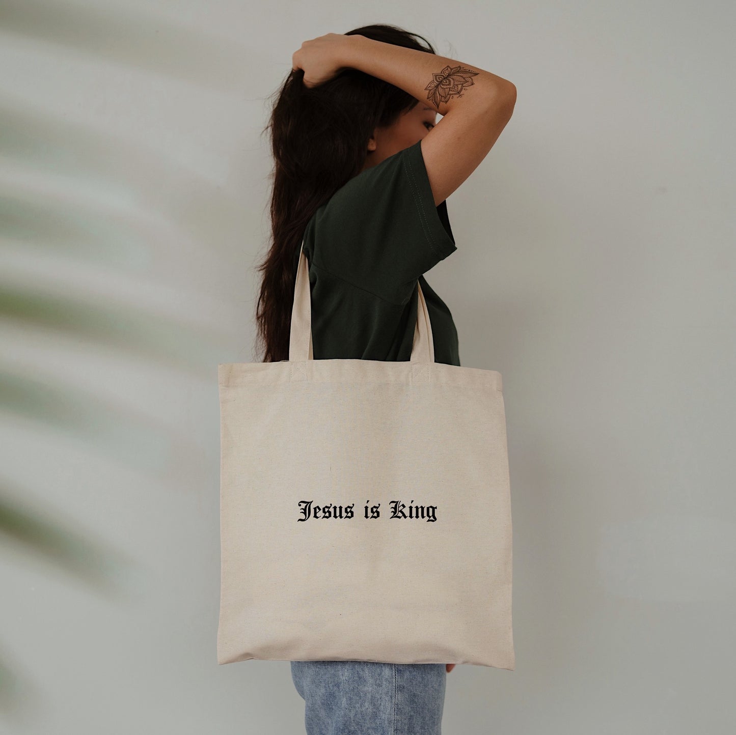 JESUS IS KING TOTE BAG